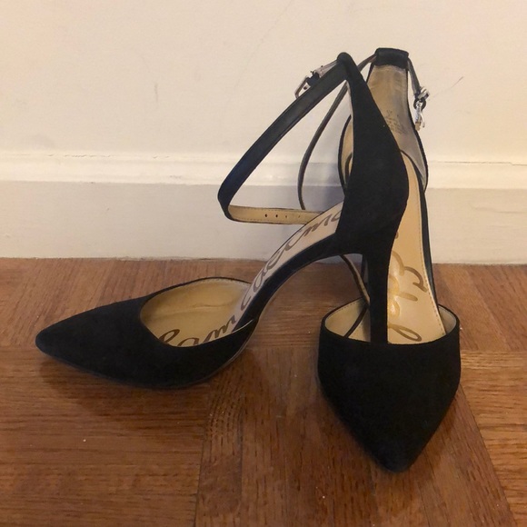 Sam Edelman Shoes - Sam Edelman black pointed toe ankle strap heels